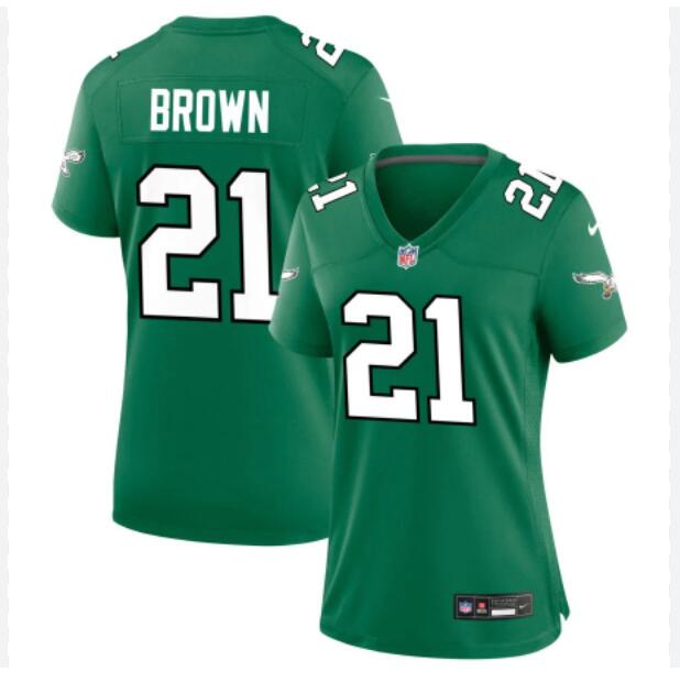 Men Philadelphia Eagles #21 Sydney Brown game Green 2024 Nike NFL jersey